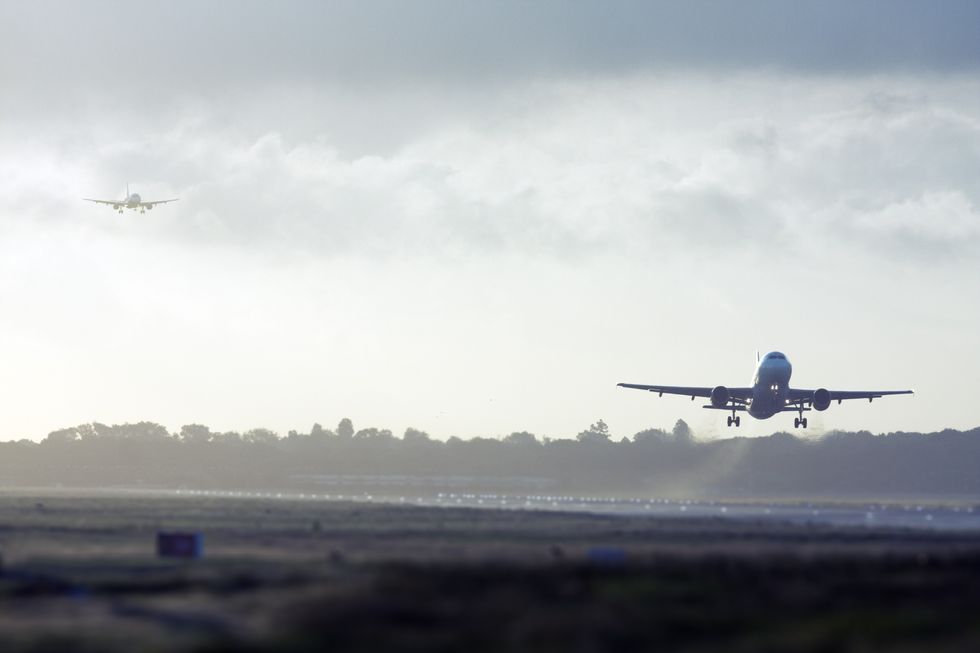 Plane taking flight