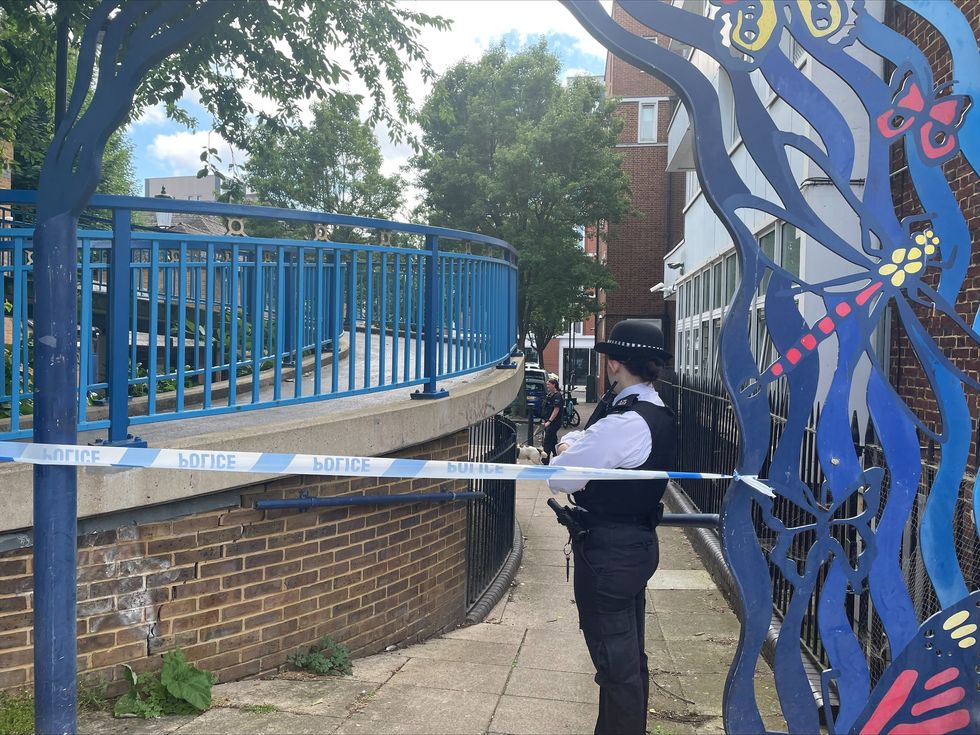 Police cordon in Ladbroke Grove following shooting