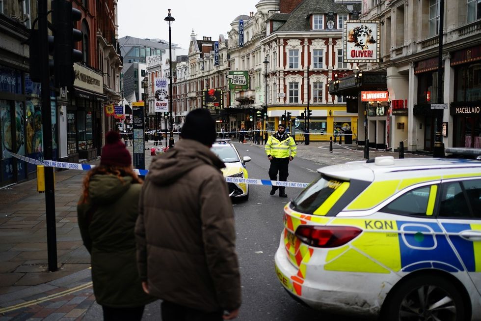 Police Cordon in Place by the Gielgud Theatre