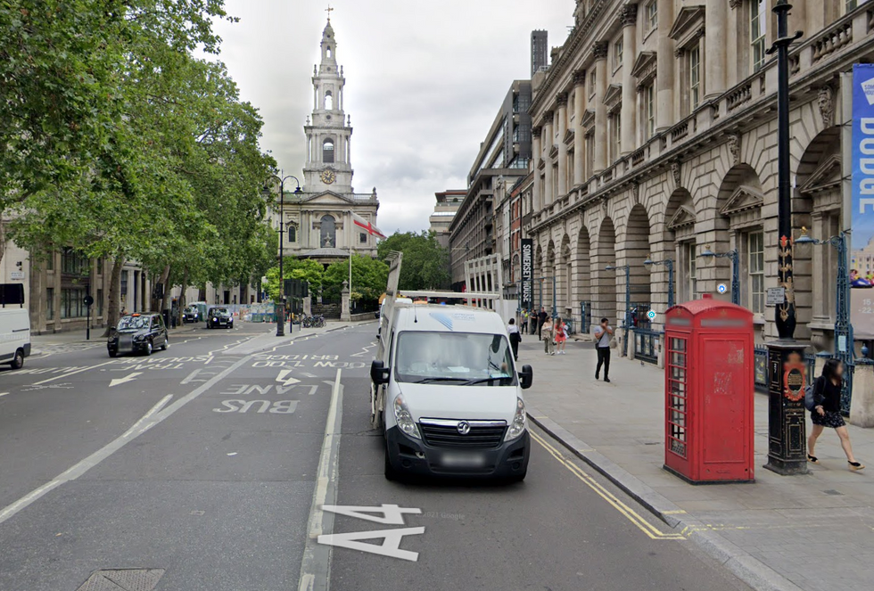 Police cordoned off a section of The Strand following the incident