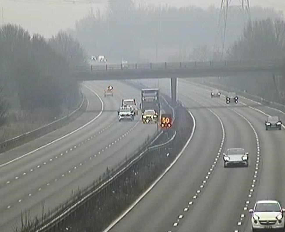 Police dealing with an incident on the M69