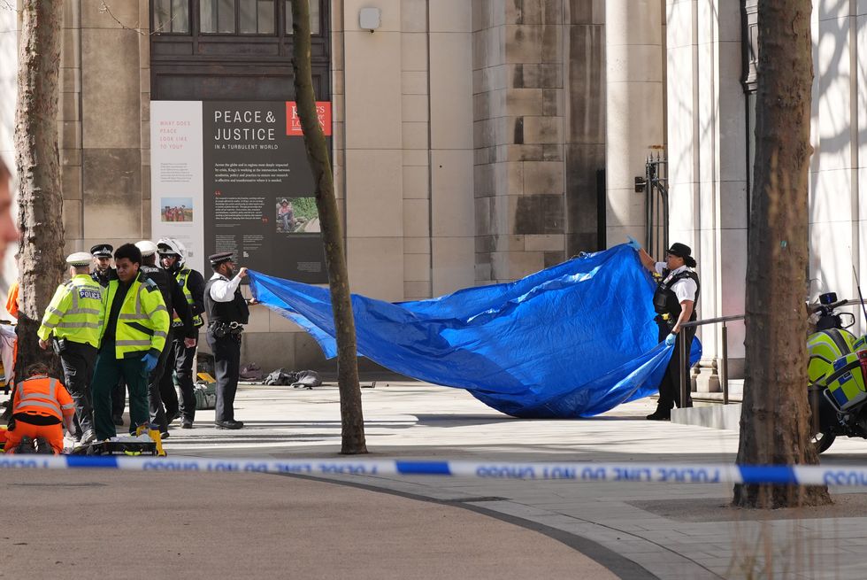 Police have cordoned off a section of the Strand following the incident