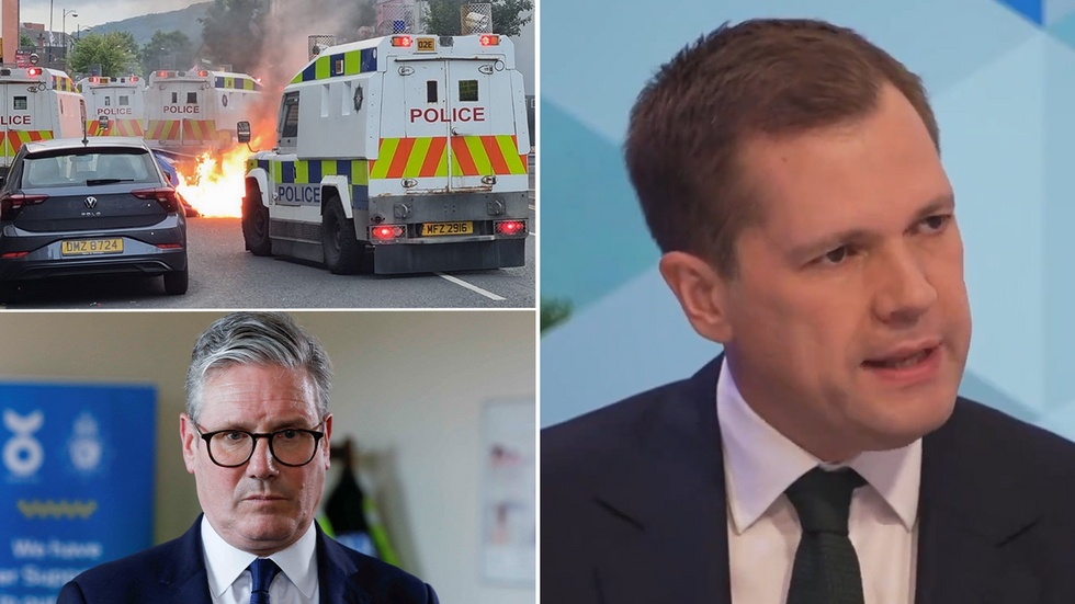 Police van, Keir Starmer and Robert Jenrick