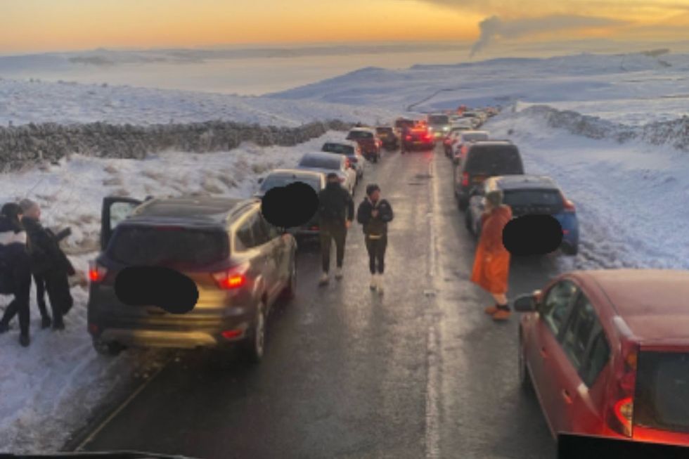 Poorly parked cars in Derbyshire