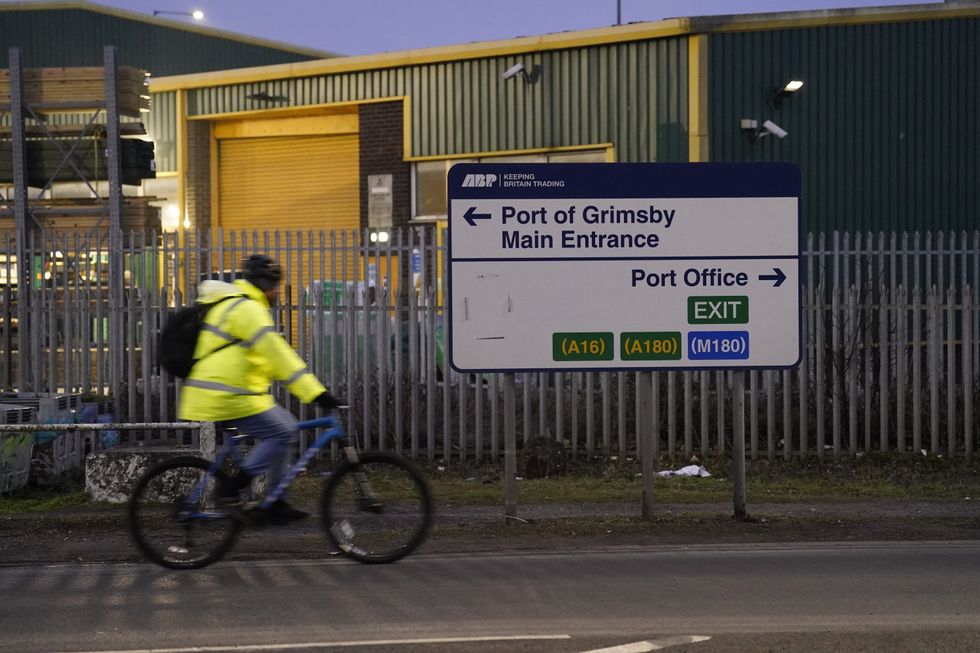 Port of Grimsby sign