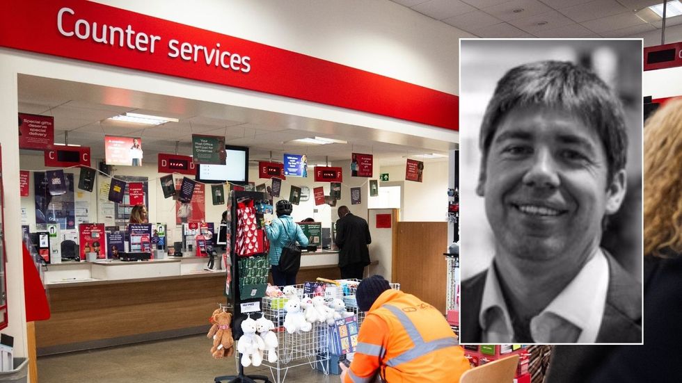 Post Office desk and Martin Quinn, the director of Campaign for Cash