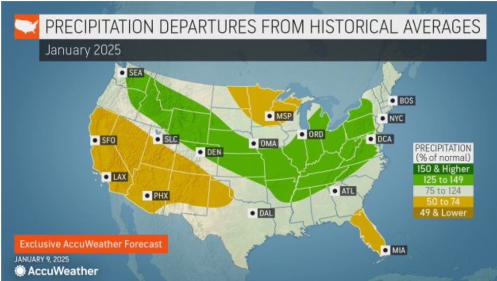 Precipitation weather map