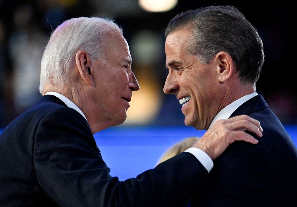 President Joe Biden greets his son Hunter Biden\u200b