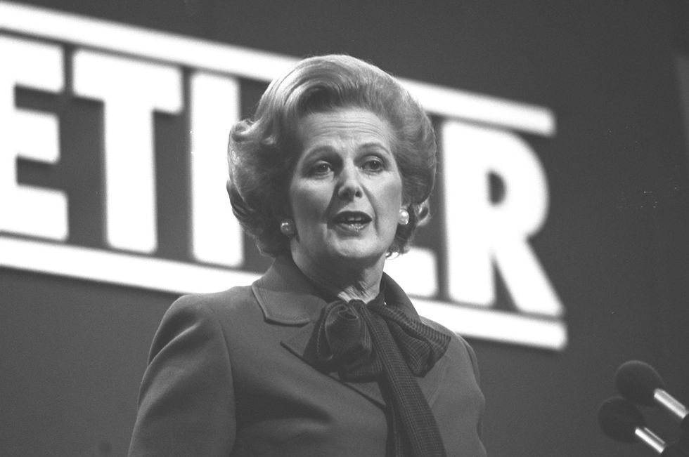 Prime Minister Mrs Thatcher ending the Tory Party Conference in Brighton today with a speech