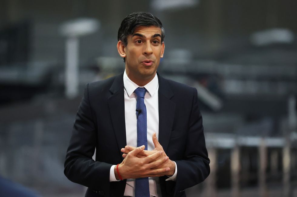 Prime Minister Rishi Sunak holds a Q&A session with local business leaders during a visit to Coca-Cola HBC in Lisburn, Co Antrim