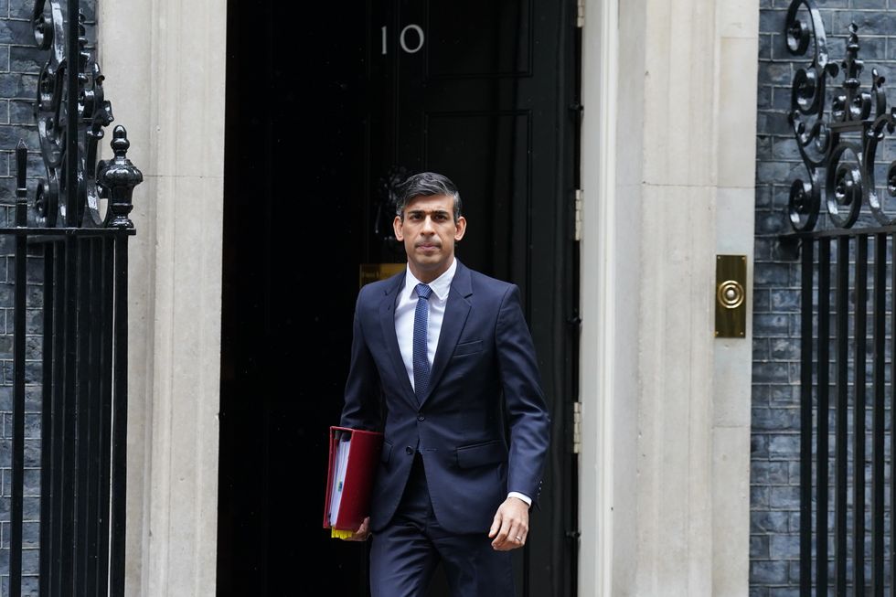 Prime Minister Rishi Sunak outside Downing Street