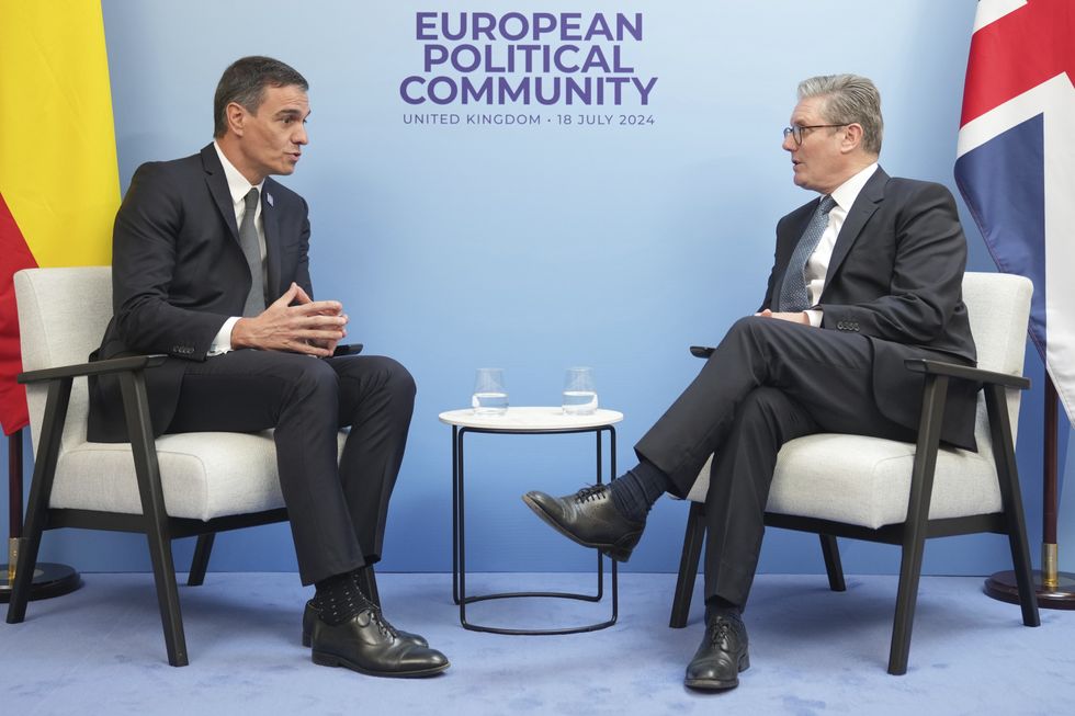 Prime Minister Sir Keir Starmer and Spain's Prime Minister Pedro Sanchez