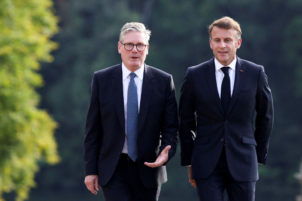 Prime Minister Sir Keir Starmer (left) and President of France Emmanuel Macron during a bilateral meeting at the European Political Community summit at Blenheim Palace in Woodstock, Oxfordshire