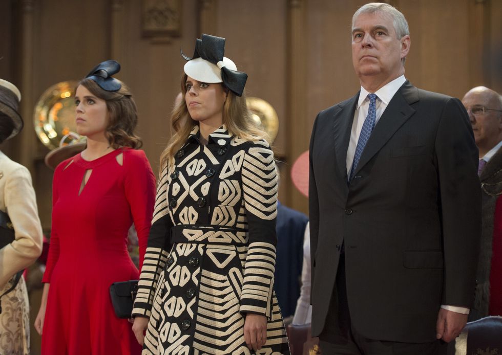 Prince Andrew, Princess Beatrice and Princess Eugenie