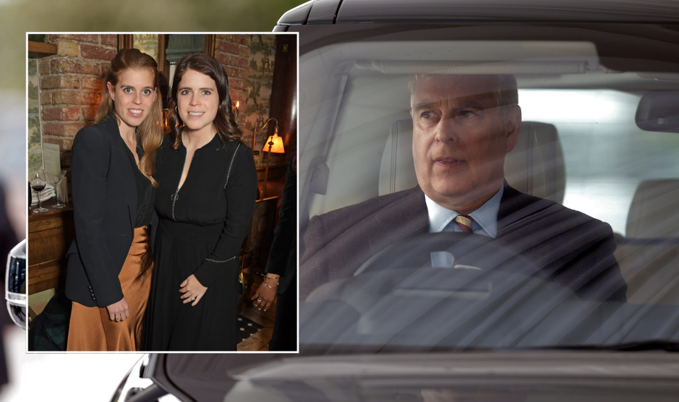 Prince Andrew, Princess Beatrice and Princess Eugenie