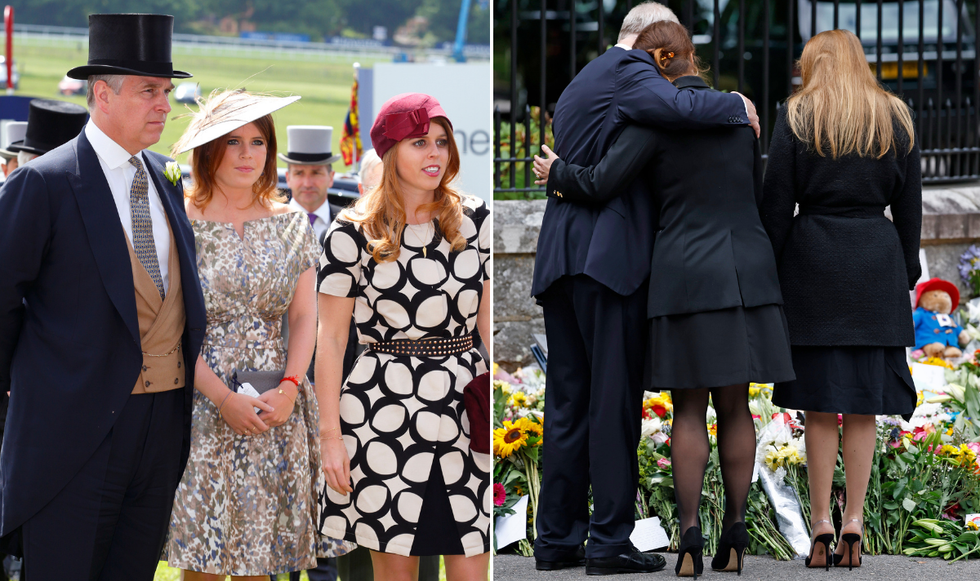 Prince Andrew, Princess Eugenie and Beatrice