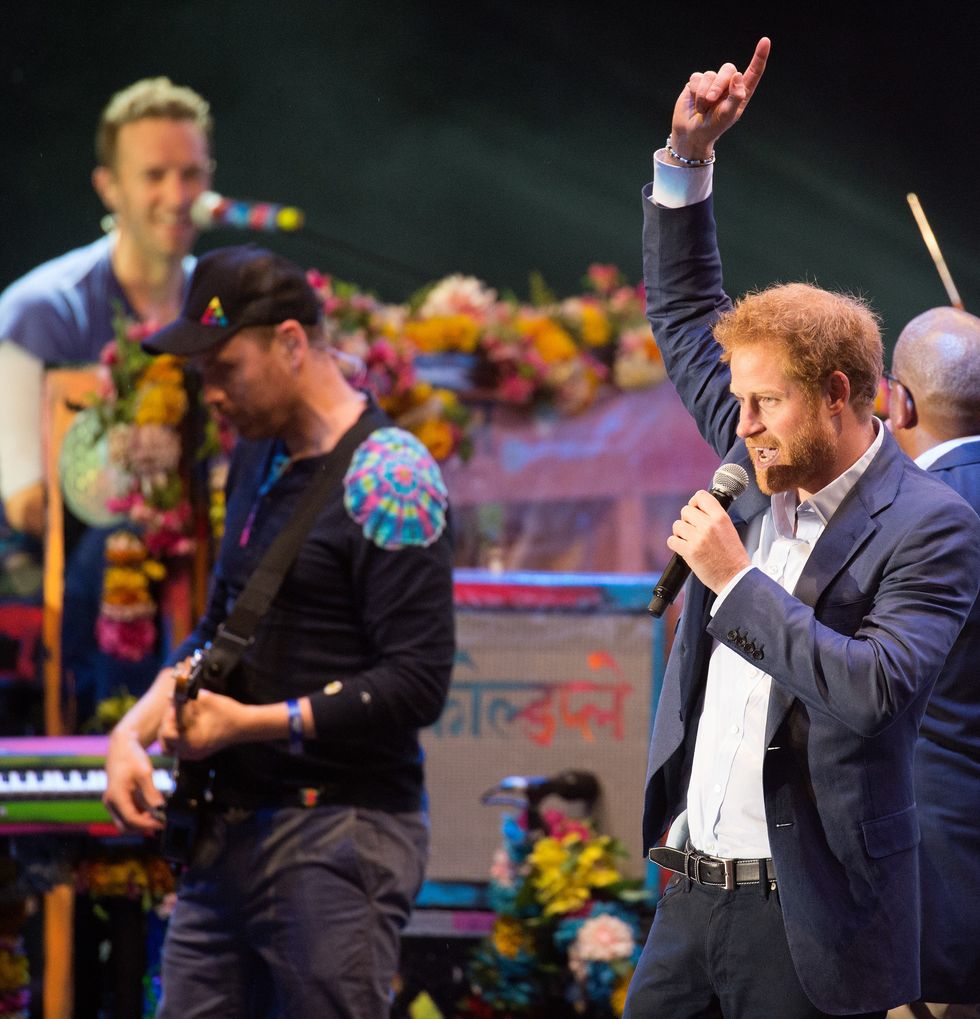 Prince Harry and Chris Martin