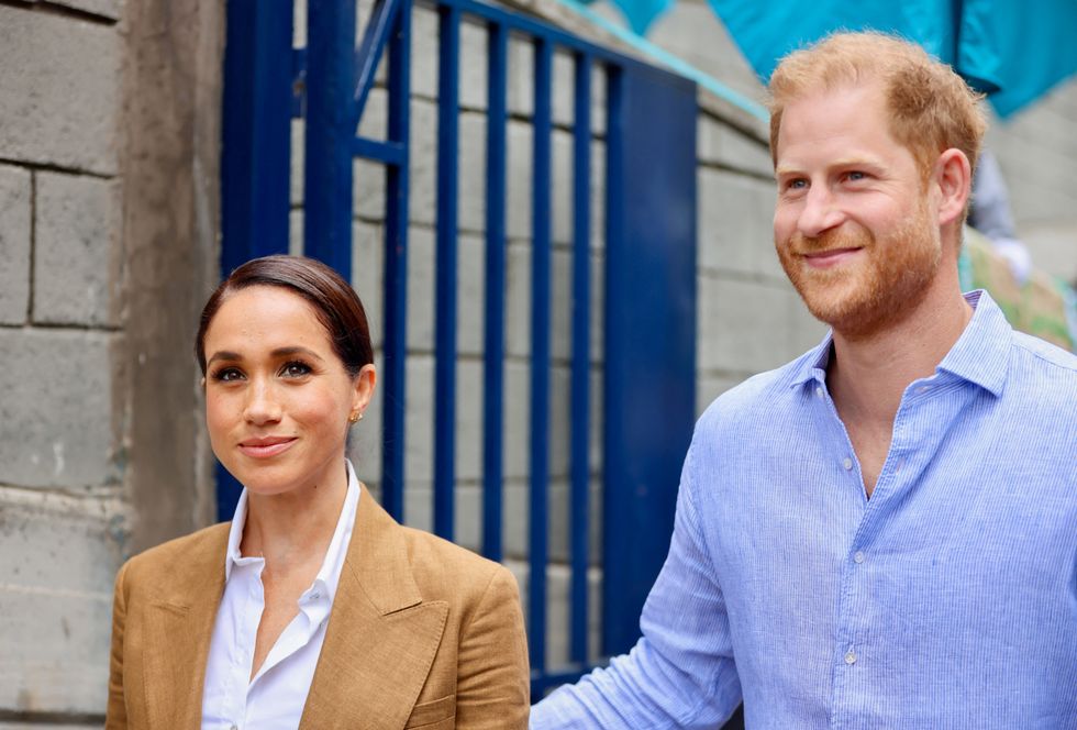 Prince Harry and Meghan, Duchess of Sussex, visit Colegio La Giralda, a local public school at Las Cruces neighborhood