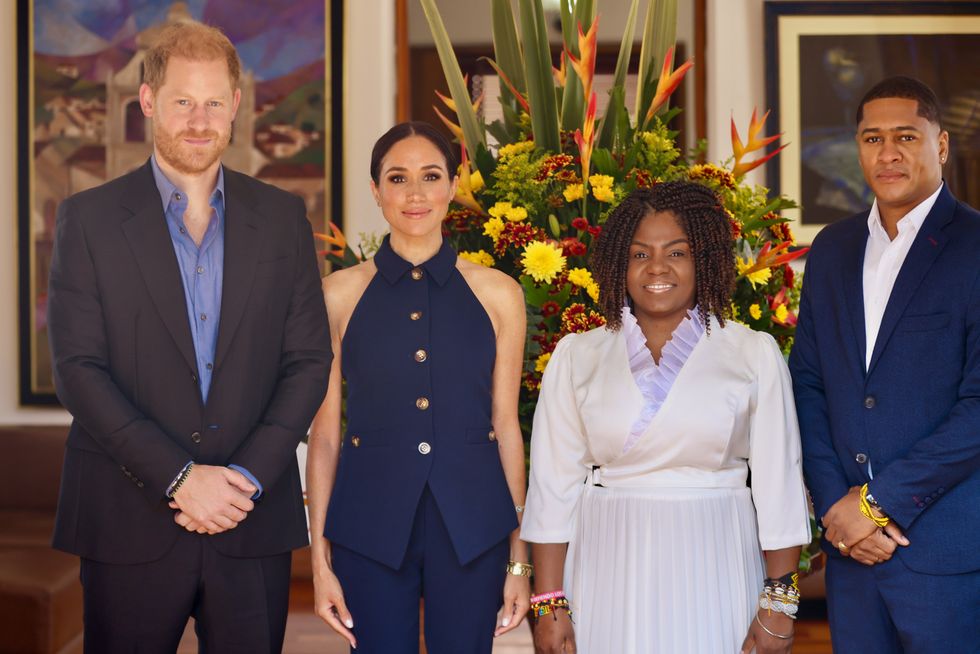 Prince Harry and Meghan Markle met with Colombian Vice President Francia Marquez and her husband Rafael Yerney Pinillo