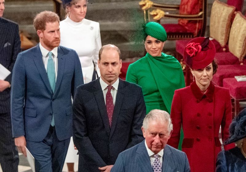 Prince Harry, Duke of Sussex, Meghan, Duchess of Sussex, Prince William, Duke of Cambridge, Catherine, Duchess of Cambridge and Prince Charles, Prince of Wales attend the Commonwealth Day Service 2020