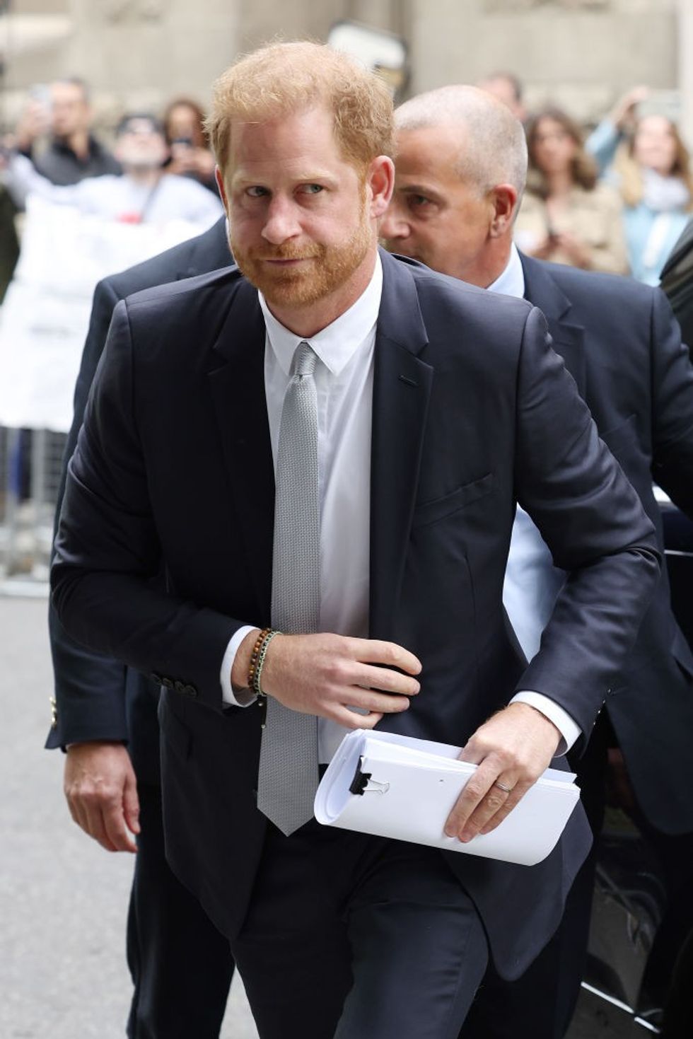 Prince Harry outside court