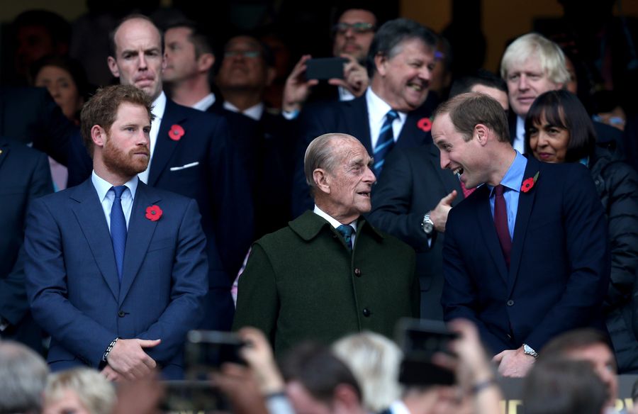 Prince Harry, Prince Philip and Prince William