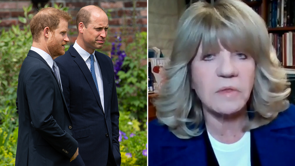 Prince Harry, Prince William and Ingrid Seward