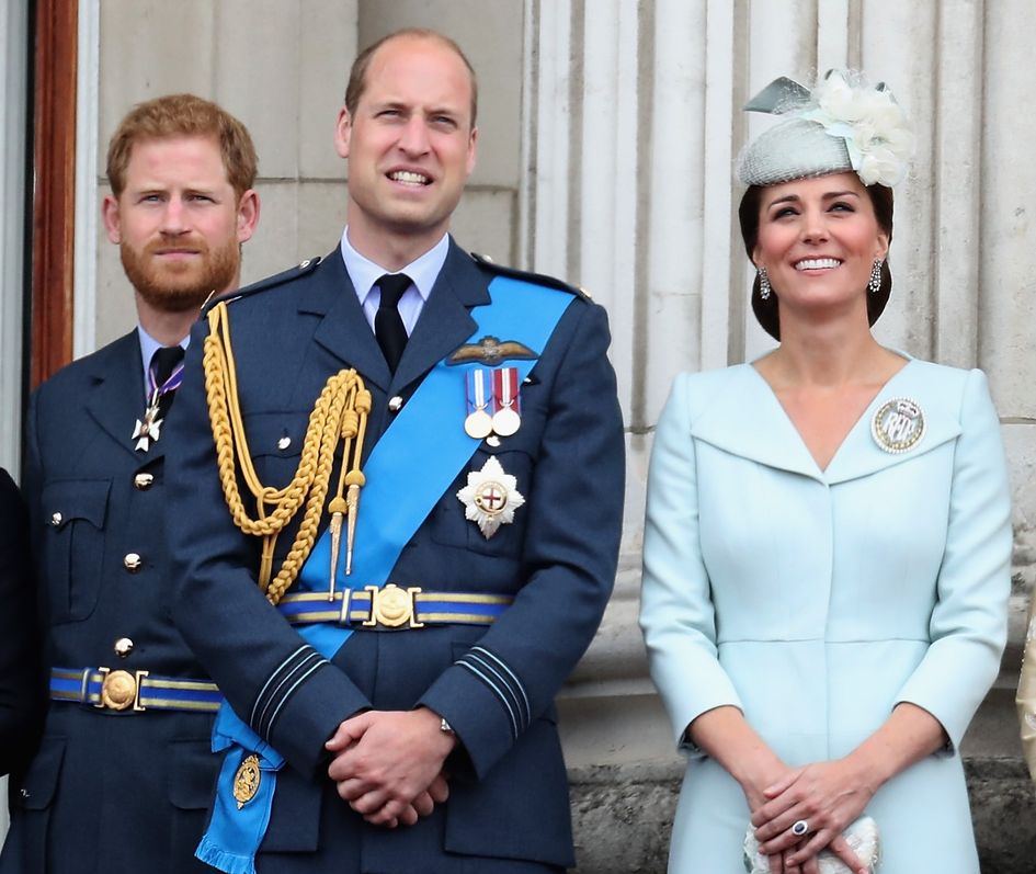 Prince Harry, Prince William and Princess Kate