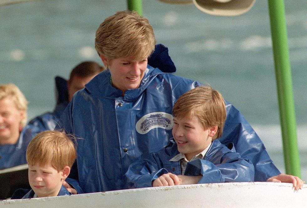 Prince Harry, Princess Diana and Prince William