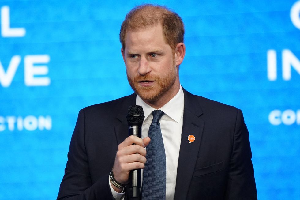 Prince Harry speaking to a crowd