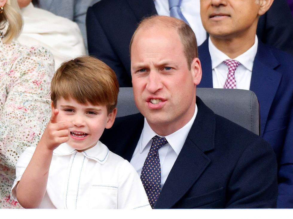 Prince William and Prince Louis