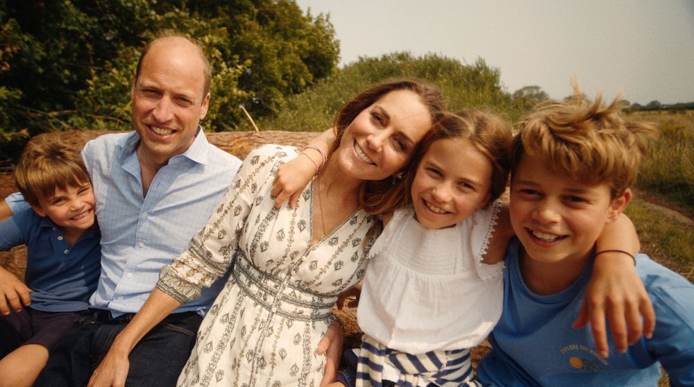 Prince William and Princess Kate with their children