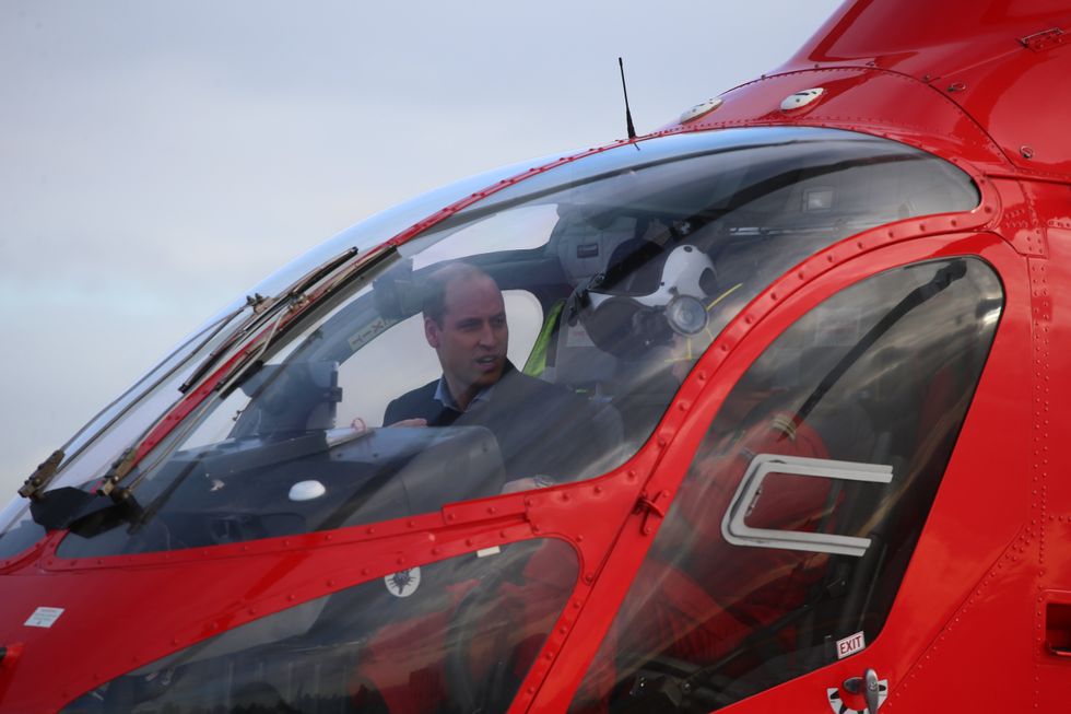 Prince WIlliam flying with a crew in 2019u200b