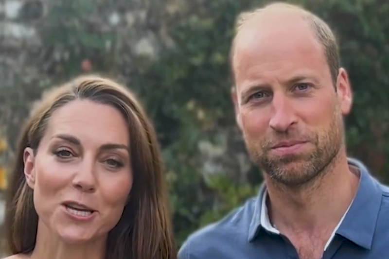 Prince William was seen on the video with facial hair