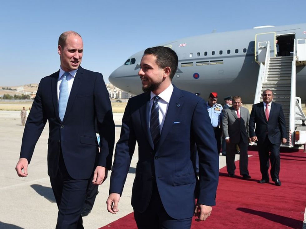 Princes William and Hussein in Jordan