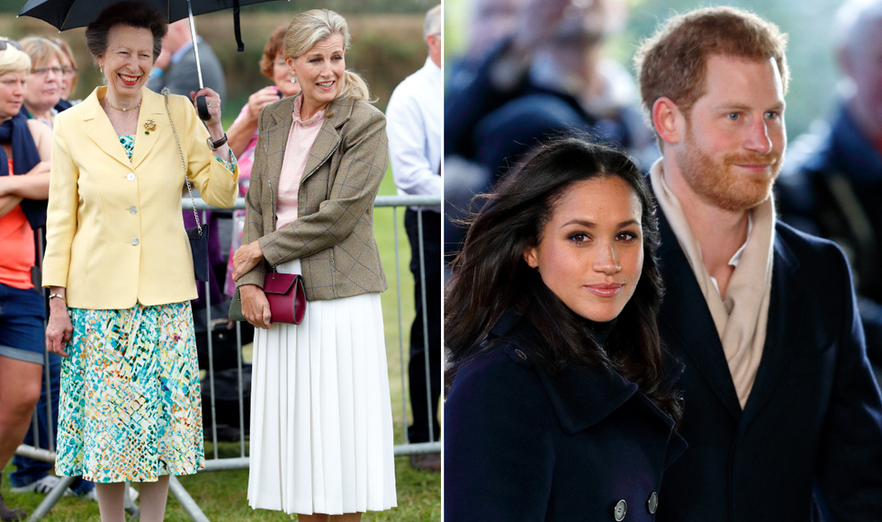 Princess Anne, Duchess of Edinburgh, Meghan Markle and Prince Harry