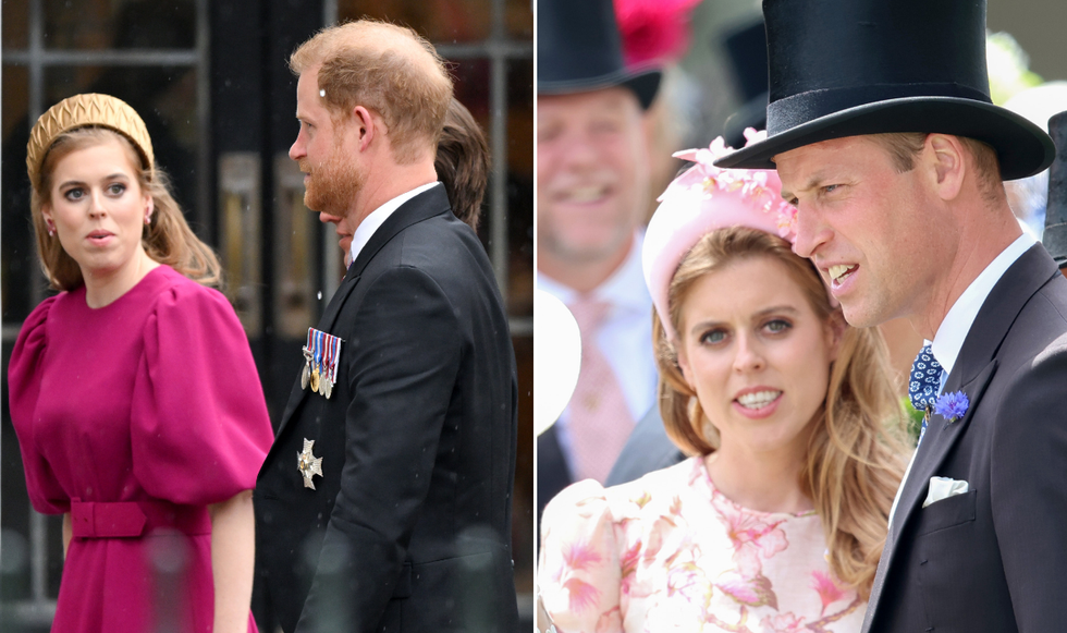 Princess Beatrice, Prince Harry and William