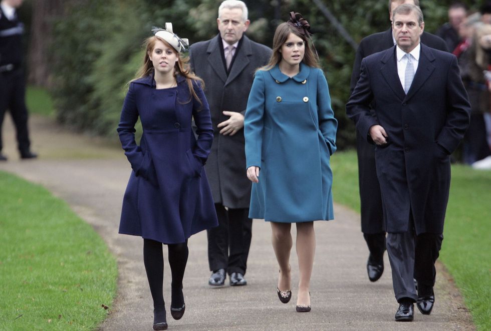 Princess Beatrice, Princess Eugenie and Prince Andrew