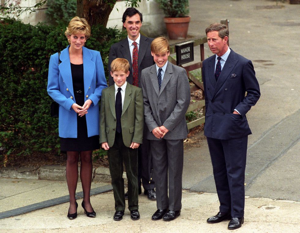 Princess Diana, Prince Harry, Prince William, King Charles