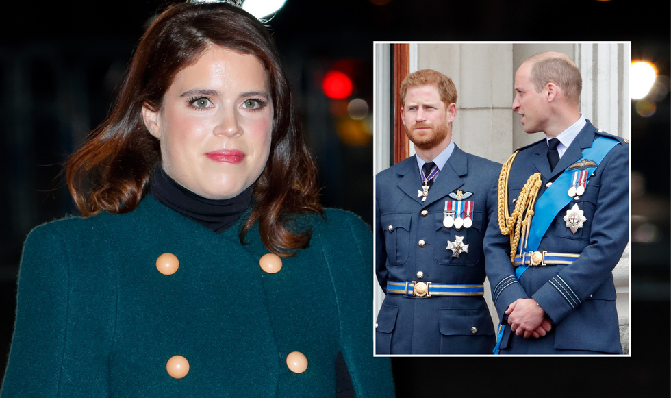 Princess Eugenie, Prince Harry and Prince William