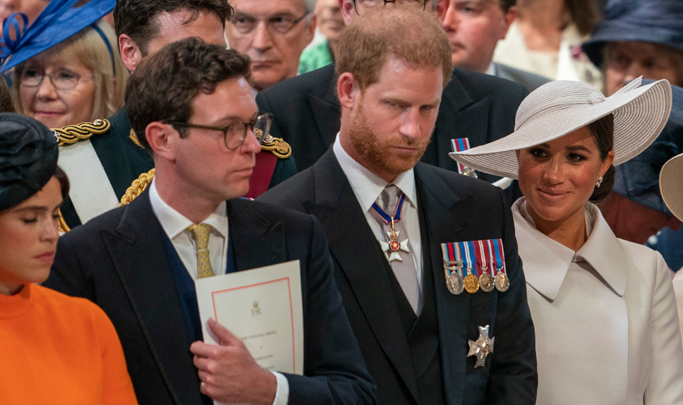 Princess Eugenie, Prince Harry, Meghan Markle, and Jack Brooksbank