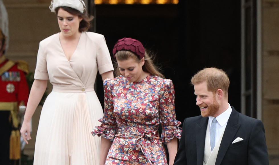 Princess Eugenie, Princess Beatrice and Prince Harry