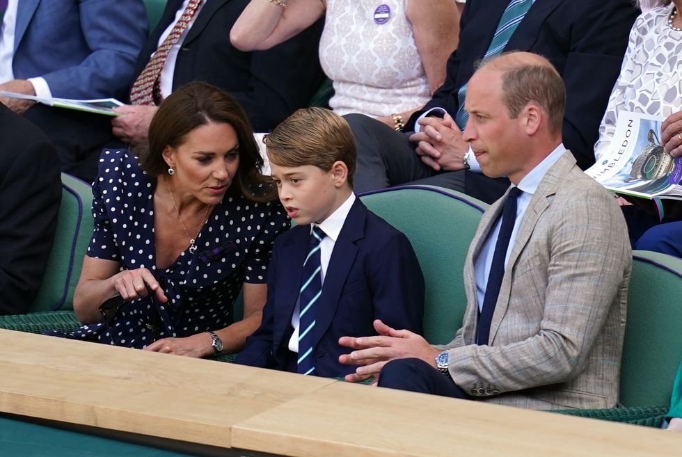 Princess Kate and Princes George and William at Wimbledon