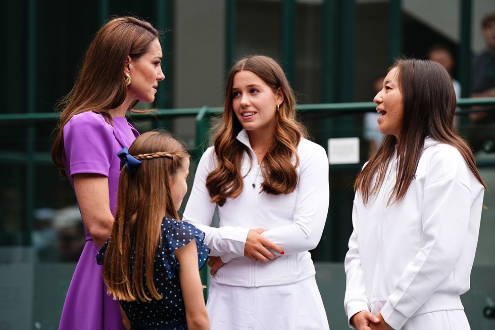 Princesses Kate and Charlotte meet Flora Johnson and Yuriko Lily Miyazaki