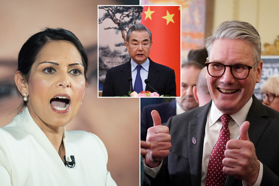 Priti Patel; Wang Yi; Keir Starmer