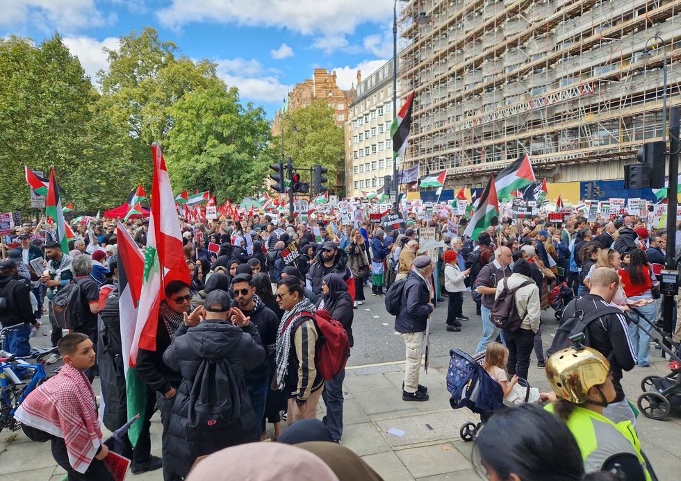 Pro-Palestine march in central London on October 5