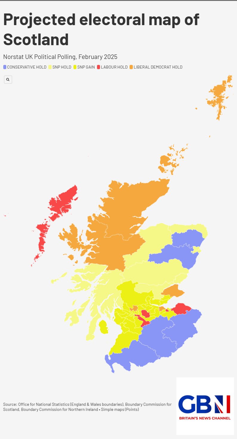 Projected electoral map of Scotland