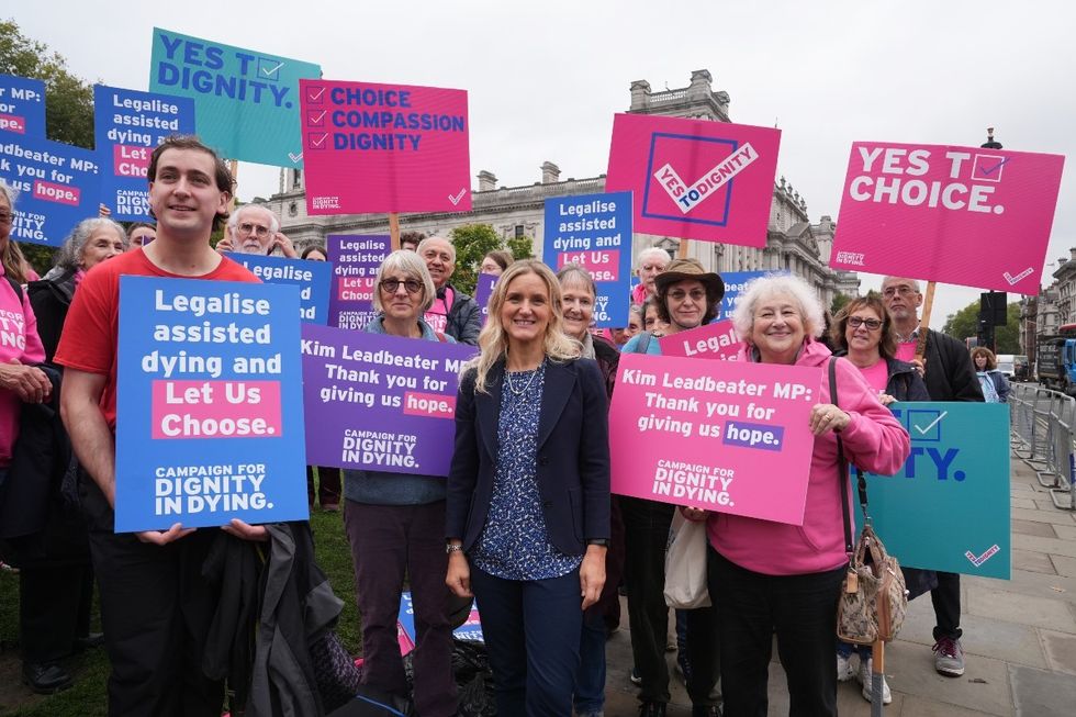 Protesters gather to support assisted dying