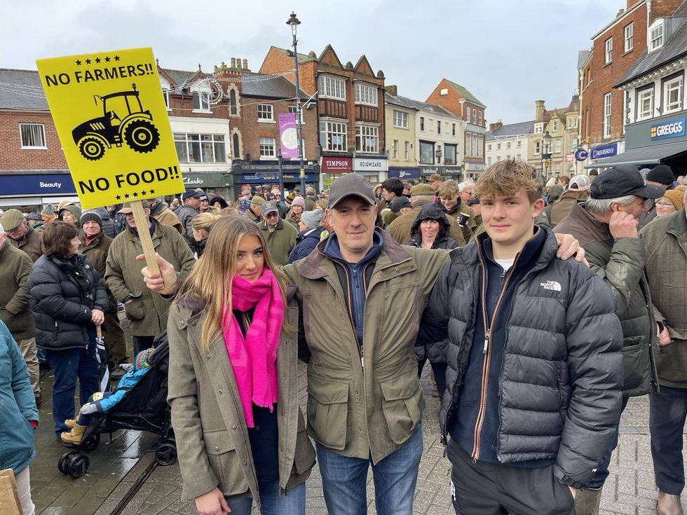 Protesters in Melton Mowbray