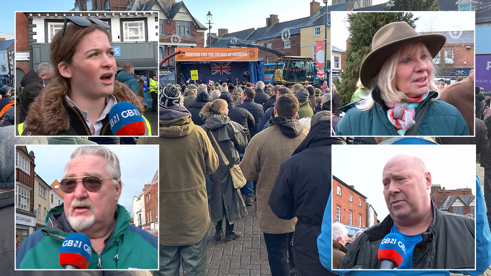 Protesters in Melton Mowbray